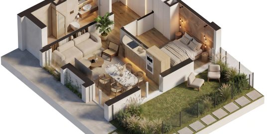APARTAMENT NAD BAŁTYKIEM | 41,91 m² | PRYWATNY OGRÓDEK | NIECHORZE